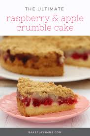 Raspberry Apple Crumble Cake Recipe Apple Crumble Cake Crumble Cake Winter Desserts