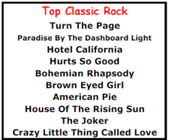 Top Karaoke Songs Best Classic Rock Karaoke Songs Karaoke Songs Best Classic Rock Best Classic Rock Songs