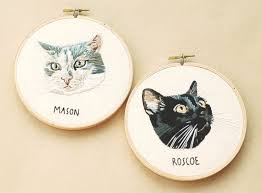 Please Someone Get My A Charlie And A Harry For My Birthday Please Please Custom Cat Portrait Hoop Art Embroidery Hoop Art