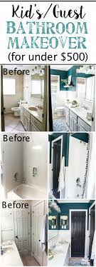Kid S Guest Bathroom Makeover On A Budget Blesserhouse Com A Shared Kid S Guest Bathroom Gets A Full Kid Bathroom Decor Guest Bathroom Guest Bathrooms