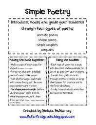 Simple Poetry Teaching Poetry Teaching Writing Poetry Terms