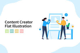 Download Content Creator Flat Vector Illustration Graphic By Sixtwenty Studio Creative Fabrica SVG Cut Files