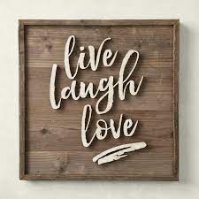 Other times, on a mug. Live Laugh Love Sign Front Door Decor Williams Sonoma