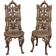 Pair Of Decorative Cast Iron Chairs Iron Chair Antique Cast Iron Chair