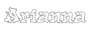 Go to hospital, go to nurse's station, hand her/him your presents in your name or school's name! Coloring Page First Name Arianna