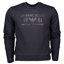Armani jeans logo image sizes: Armani Jeans Crew Neck Rubber Logo Sweatshirt Navy Men From Robert Goddard Uk