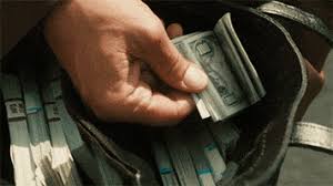 Moving picture cash money flying out of wallet gif animation. Bag Of Money Gifs Get The Best Gif On Giphy