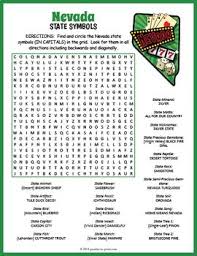 Nevada State Symbols Word Search Puzzle State Symbols Social Studies Worksheets Free Homeschool Curriculum