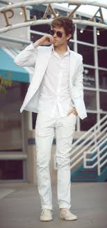 Black And White Party Outfits For Guys White And White And White All White Mens Outfit White Outfit For Men White Party Outfit