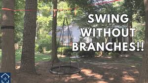 It creates an inviting play space for young and old. How To Make A Tree Swing Without Tree Branches Youtube