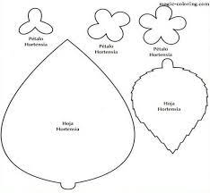Magic Coloring Hortensia Hydrangea Flower Template Flower Template Paper Flower Kit Paper Flowers Template