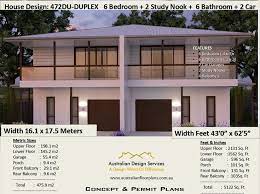 475 M2 Or 5122 Sq Foot 6 Bedrooms Townhouse Design 6 Etsy Duplex House Plans Townhouse Designs Duplex Design