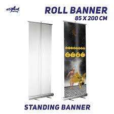 Ada beberapa variasi dari x banner diantaranya mini x banner, x banner indoor atau outdoor dan standing x banner. Roll Up Banner Standing Banner 85 X 200 Cm Shopee Indonesia