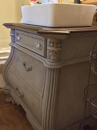 Diy Nightstand To Bathroom Vanity I Used Waverly Chalk Paint In Silver Lining With Clear Dark Diy Furniture Projects Waverly Chalk Paint Furniture Makeover