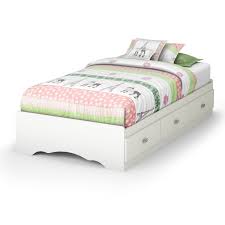 The brooklyn storage platform bed cm7053 by furniture of america is the perfect combination of form and function. Twin Size White Platform Bed Frame With 3 Storage Drawers Fastfurnishings Com