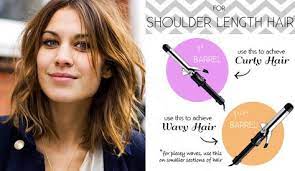The Right Curling Iron For Your Hair Length Hair Lengths Curling Iron Hairstyles Shoulder Length Hair