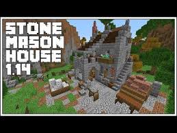 How to build a desert house tutorial discord link: Minecraft 1 14 Tutorial Stone Mason House New Stonecutter Block Youtube Minecraft Stone Minecraft Projects Minecraft Plans