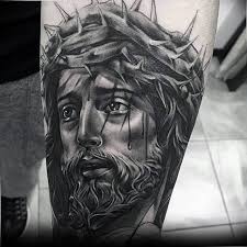 Drawing jesus face tattoo design. Tattoo Photos Of Jesus Christ 04 02 2019 055 Idea Of Tattoo With Jesus Christ Tattoovalue Net Tattoovalue Net