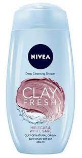 Nivea Clay Fresh Hibiscus White Sage Deep Cleansing Shower Gel Body Wash Gel De Dus Argila Salvie Shower Gel Skin Treatments Beauty Products Drugstore