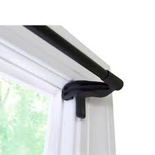 Eclipse Light Blocking No Tools Rod Black 28 48 Room Darkening Curtains Curtains Curtain Rods