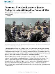 Newsela answers | answers for newsela. Facing History Last Ditch Ww1 25103 Article Quiz And Answers Nicholas Ii Of Russia Austria Hungary