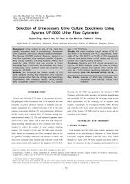 Each kit has a unique amnis imaging flow cytometers are available on two platforms: Pdf Selection Of Unnecessary Urine Culture Specimens Using Sysmex Uf 5000 Urine Flow Cytometer