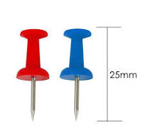 Foska Good Quality 25mm Office Plastic Push Pins Color ...