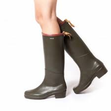 Boots Woman Kaki Brique Miss Juliette Aigle Bottes De Pluie Bottes Aigle
