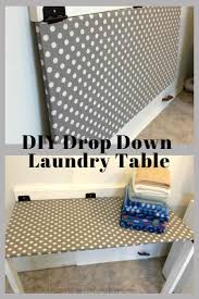 Diy Drop Down Laundry Table Housewives Of Riverton In 2020 Laundry Table Laundry Room Folding Table Folding Table Diy