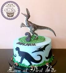 Dinosaur Birthday Cake For 6 Year Old Boy Jurassic Raptor Cake Dinosaur Birthday Cakes 3rd Birthday Cakes Boy Birthday Cake