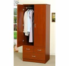 Supported by spinning top shaped feet. Donelle Cherry Finish Wood Wardrobe W 2 Doors By Asia Direct