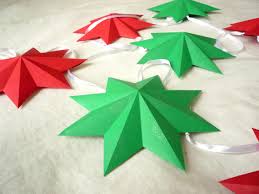Check out our new book folding designs, fun santa letters, tooth fairy letters, cup cake wrappers, awards, novelty certificates, party theme pintables and so much more. 3d Paper Star Christmas Garland The Little Koo Blog