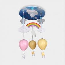 Maybe you would like to learn more about one of these? Hot Air Balloon Ceiling Fixture Nursing Room Metallic 6 Lights Flush Mount In Multi Color Beautifulhalo Com