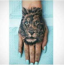 Love The Blue Eyes Lion Hand Tattoo Lion Tattoo Animal Tattoos