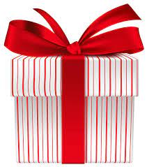 Gift Box With Red Bow Png Clipart Image Gift Ribbon Red White Christmas Peppermint Christmas