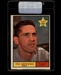 1961 TED SADOWSKI TOPPS #254 TWINS NM/MT *7771