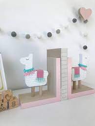 Llama Bookends Alpaca Bookends Llama Nursery Decor Llama Kid Room Decor Girl Room Llama Decor