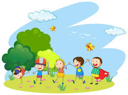 Kids Playing In The Garden Download Free Vectors Clipart Graphics Vector Art