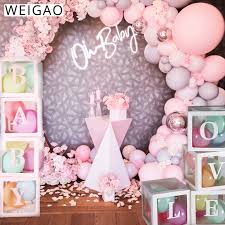How to create balloon columns? Boy Girl Baby Blocks Decorations For Baby Shower Birthday Party Decorations Diy Transparent Baby Shower Boxes Decor For Gender Reveal Party Supplies Baby Shower Decorations Balloons Box Toys Games Party Favors
