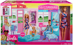 mattel barbie fold & go dollhouse by