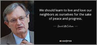It seems like they are making progress for the sake of progress sometime. David Mccallum Quote We Should Learn To Live And Love Our Neighbors As