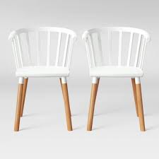 Set Of 2 Balboa Barrel Back Dining Chair White Natural Wood Project 62 Dining Chairs White Dining Chairs Dining Furniture