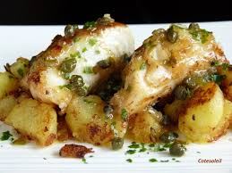 Dos De Cabillaud Au Beurre De Capres Son Ecrase De Pommes De Terre Croustillantes Cote Soleils
