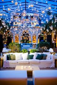 Attach paper decorations to a drop ceiling by pushing the end of a ceiling panel up slightly before securing the end of the fishing line between the panel and the framework holding the panels in. Creating Memorable Event Attach A Vase To The Ceiling And Put In A Candle Matchless Hanging Wedding Decorations Wedding Lounge Wedding Lights