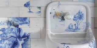 Here, 20 bathroom tile ideas to inform and inspire your next design project. Bddw S Blue And White Tile Bathroom Was One Of The Biggest Hits Of Milan Design Week Architectural Digest