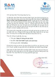 Aplikasi ini bisa digunakan untuk berbagai macam pasaran, jadi multi pasaran. ThÆ° Má»i Tai Trá»£ Giáº£i Golf Sam Tuyá»n Lam Championship Sam Tuyá»n Lam Golf Club