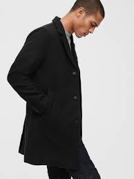 This wool blend blazer designed with a slim fit provides a modern update to a traditional look. Wool Topcoat Gap
