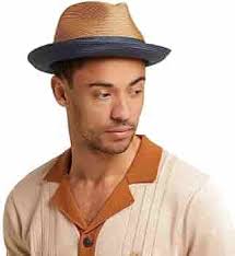 Dasmarca Mens Summer Crushable & Packable Straw Fedora Hat