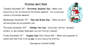 Check spelling or type a new query. Christmas Spirit Week Is Coming Ecole Opasquia School