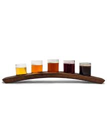 Shop half pint glass tumbler with crown. Portland Reclaimed Wood Beer Flight Holder 5 Glasses